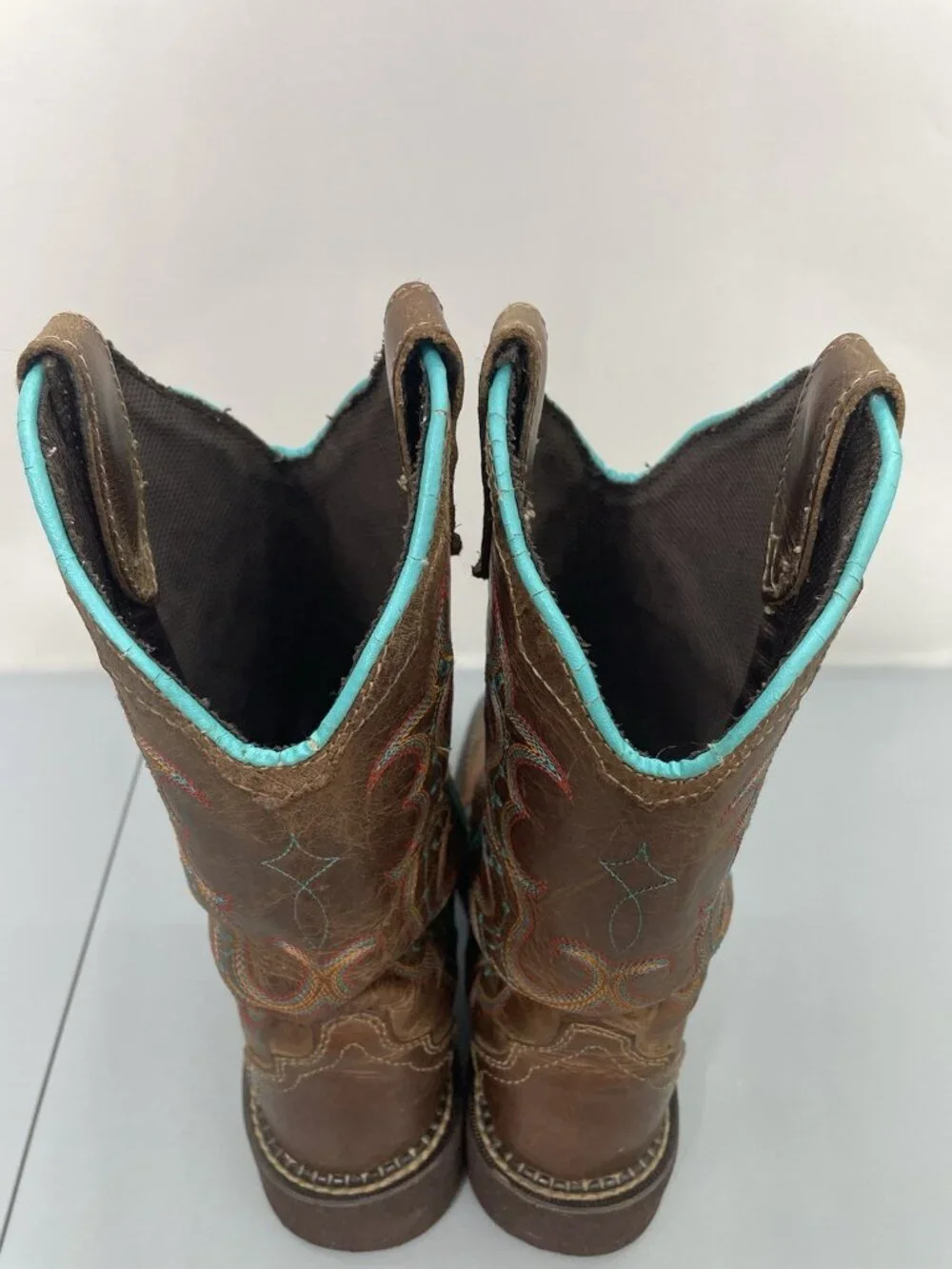 Justin Gypsy Raya Cowboy Boots Western Square Toe Distressed Brown Womens 7 - Picture 10 of 16